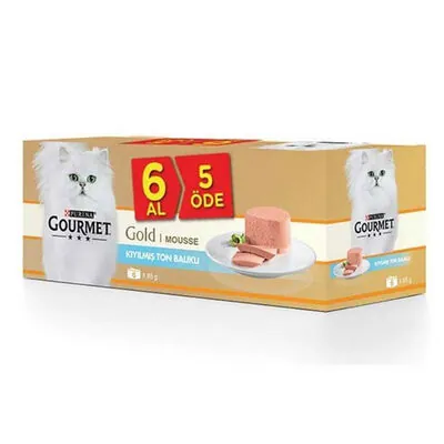 Gourmet Gold Kıyılmış Ton Balıklı Kedi Yaş Maması 85 GR x 6 Adet - 1
