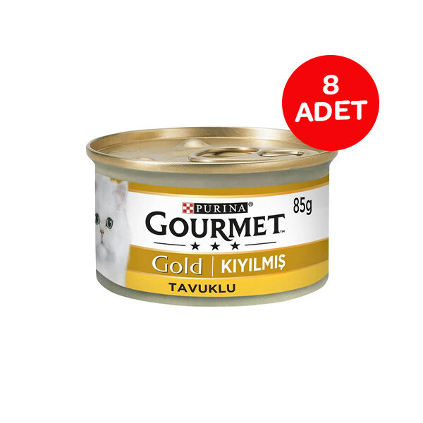 Gourmet Gold Kıyılmış Tavuklu Kedi Yaş Maması 85 GR x 8 Adet - 1