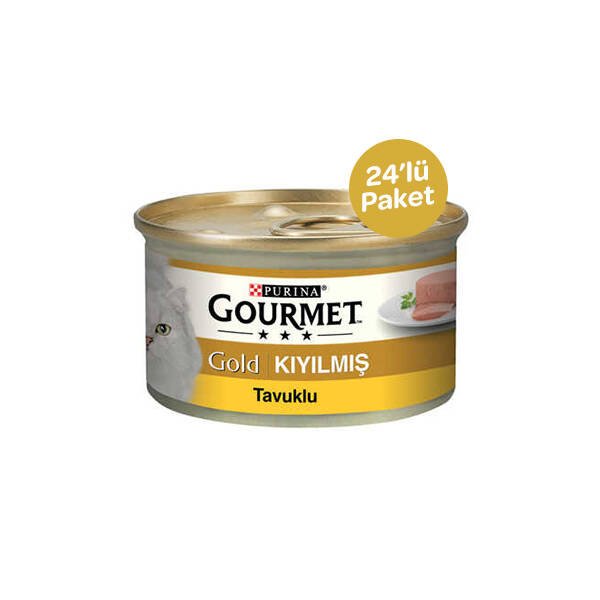 Gourmet Gold Kıyılmış Tavuklu Konserve Kedi Maması 85 GR * 24 ADET - 1