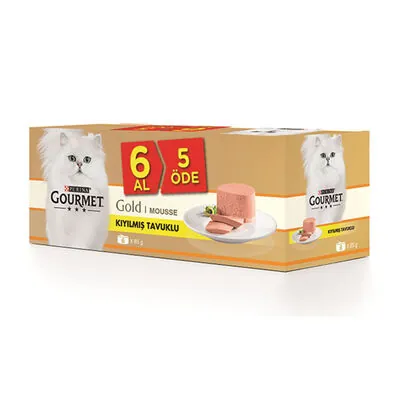 Gourmet Gold Kıyılmış Tavuklu Konserve Kedi Maması 85 GR x 6 Adet - 1