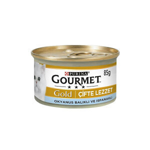 Gourmet Gold Çifte Lezzet Okyanus Balığı ve Sebzeli Kedi Yaş Maması 85 GR