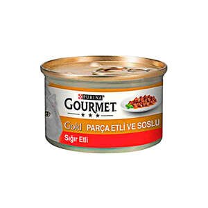 Gourmet Gold Parça Sığır Etli Kedi Konserve 85 GR