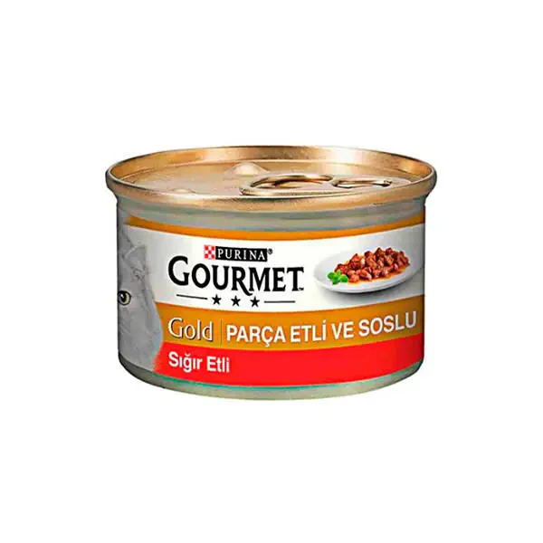 Gourmet Gold Parça Sığır Etli Kedi Konserve 85 GR - 1