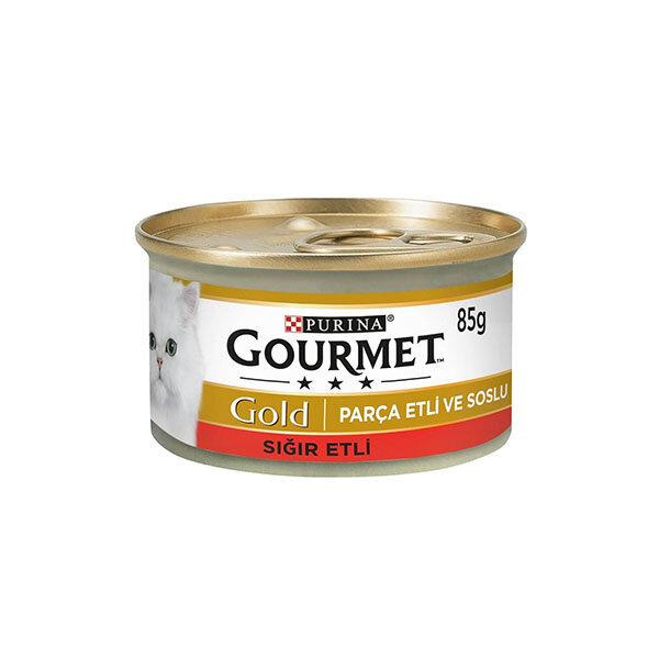 Gourmet Gold Parça Sığır Etli Kedi Yaş Maması 85 GR - 1