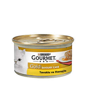 Gourmet Gold Savoury Cake Tavuk ve Havuçlu Kedi Yaş Maması 85 Gr