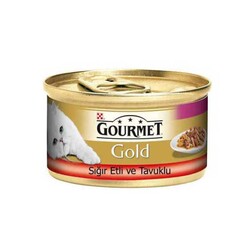 Gourmet Gold Sığır Eti ve Tavuklu Kedi Yaş Maması 85 Gr * 24 Adet - 2