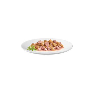 Gourmet Gold Parça Etli Somonlu ve Tavuklu Yaş Kedi Maması 85 GR - 2