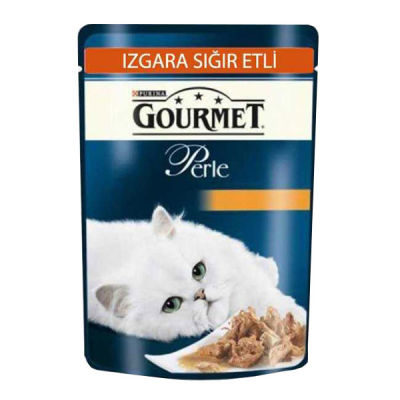 Gourmet Perle Izgara Sığır Etli Kedi Yaş Maması 85 GR - 1