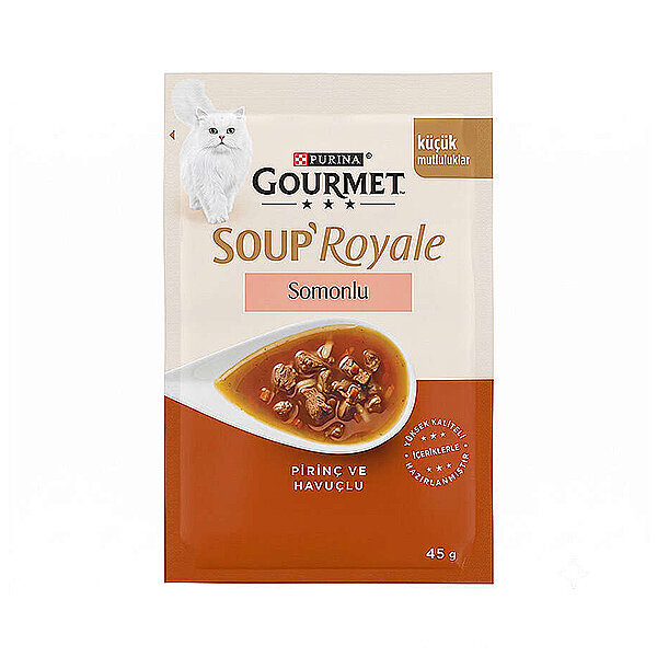 Gourmet Soup Royale Somonlu Kedi Çorbası 45 g
