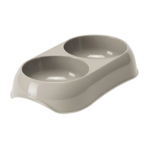 Moderna Gusto İkili Kedi Mama ve Su Kabı 2x200ml Gri - 1