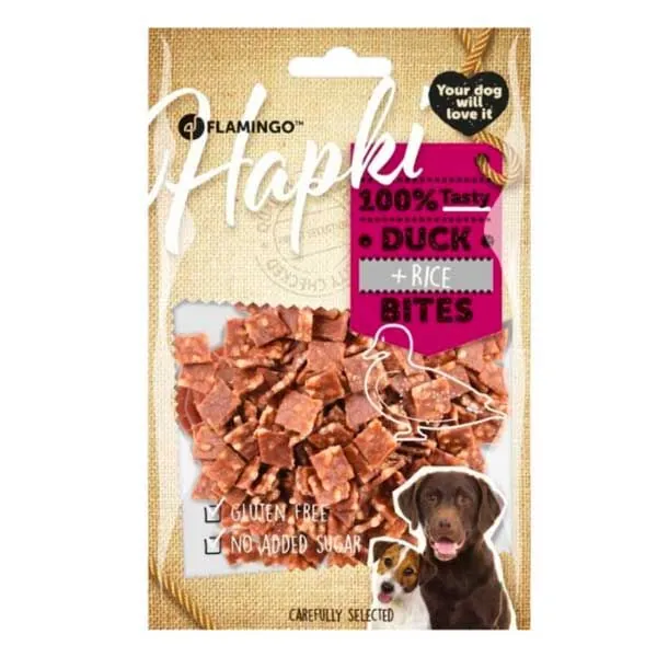 Flamingo Hapki Ördekli ve Pirinç Parçacıklı Köpek Ödülü 85 Gr - 1