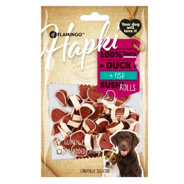 Flamingo Hapki Yuvarlak Sushi Ördekli ve Balıklı Köpek Ödülü 85 Gr - 1