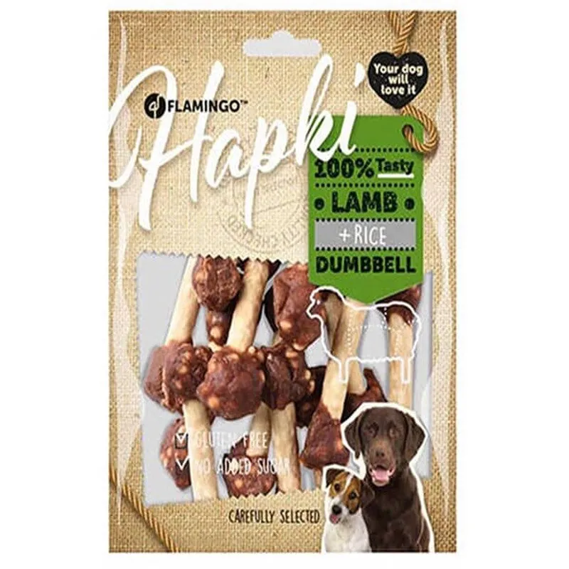 Flamingo Hapki Glutensiz Kuzulu Dumbell Köpek Ödülü 85 GR - 1