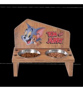 Tom And Jerry Ahşap Mama Standı İkili
