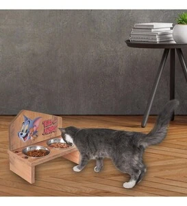 Tom And Jerry Ahşap Mama Standı İkili - 2