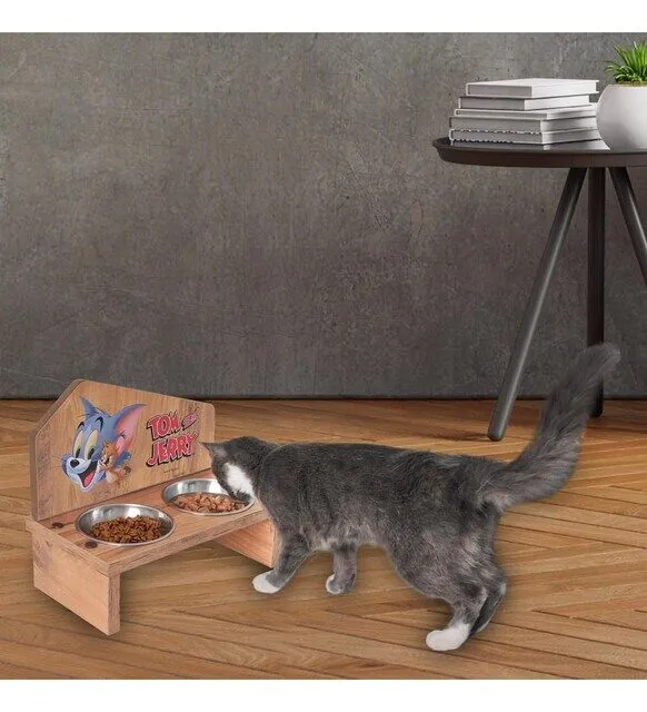 Tom And Jerry Ahşap Mama Standı İkili - 2