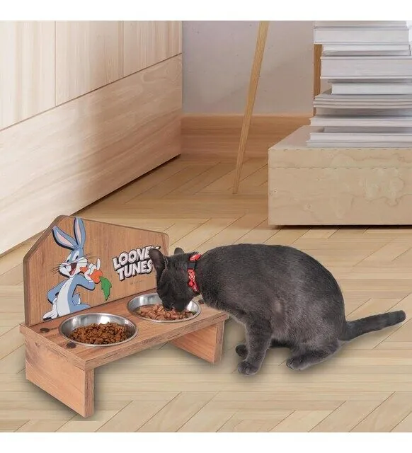 Looney Tunes Ahşap Mama Standı İkili - 2