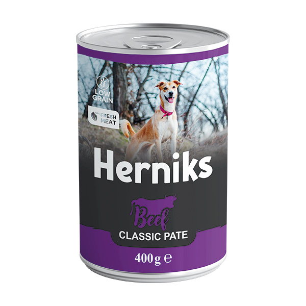 Herniks Biftekli Ezme Yetişkin Köpek Yaş Maması 400gr - 1