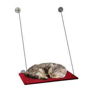 Herniks Cama Yapışan Vantuzlu Kedi Yatağı - Kırmızı - 1