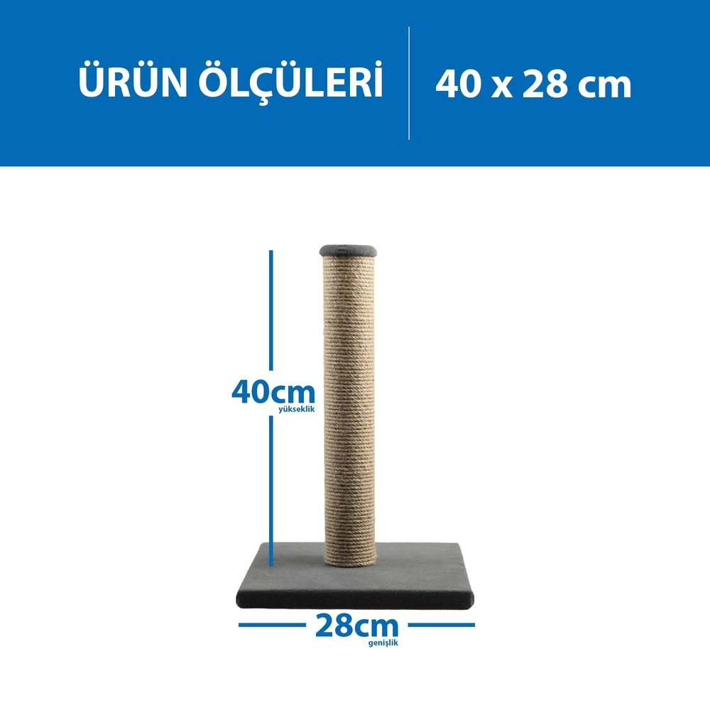 Herniks Çubuk Kedi Tırmalama Tahtası 40 Cm - Gri - 3