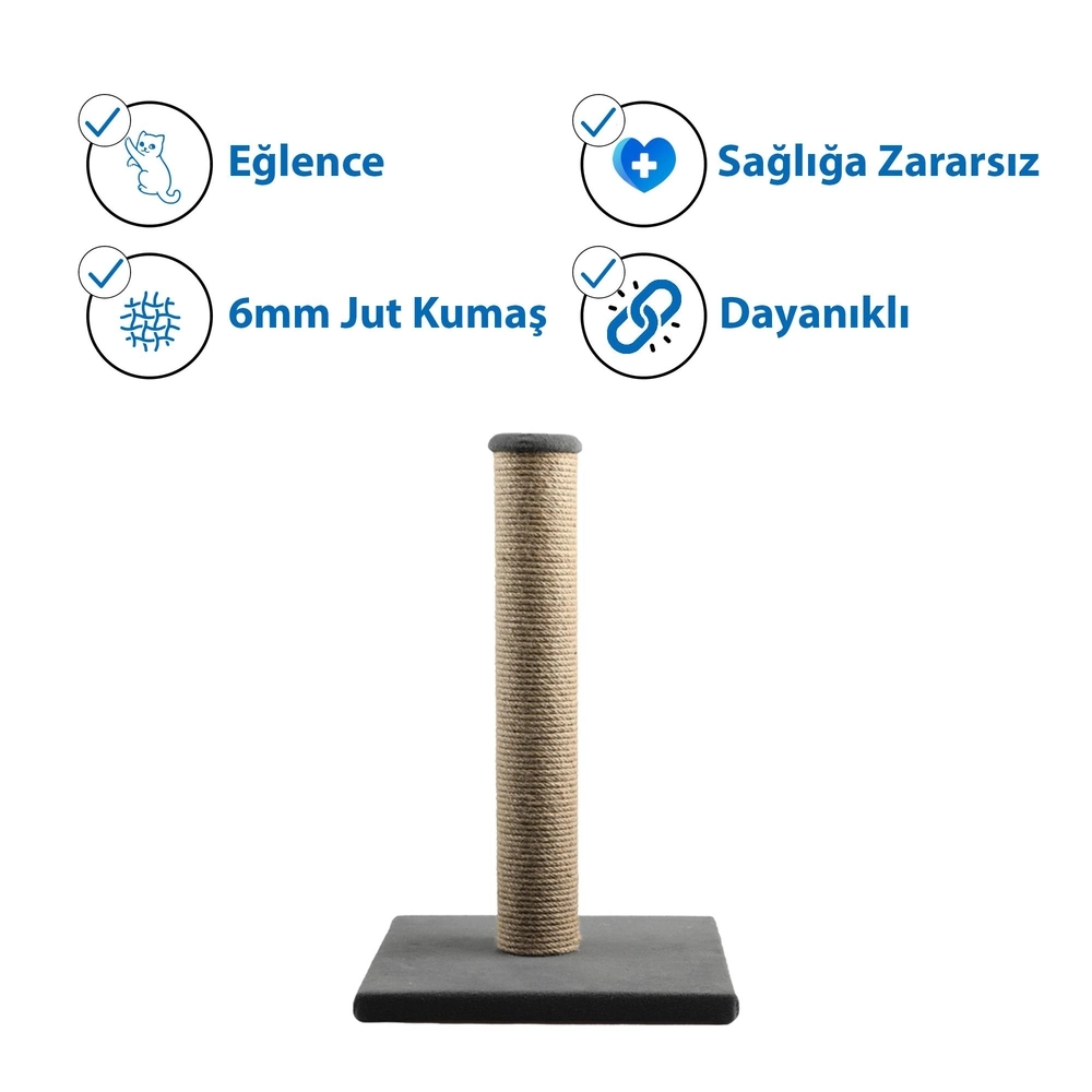 Herniks Çubuk Kedi Tırmalama Tahtası 40 Cm - Gri - 4