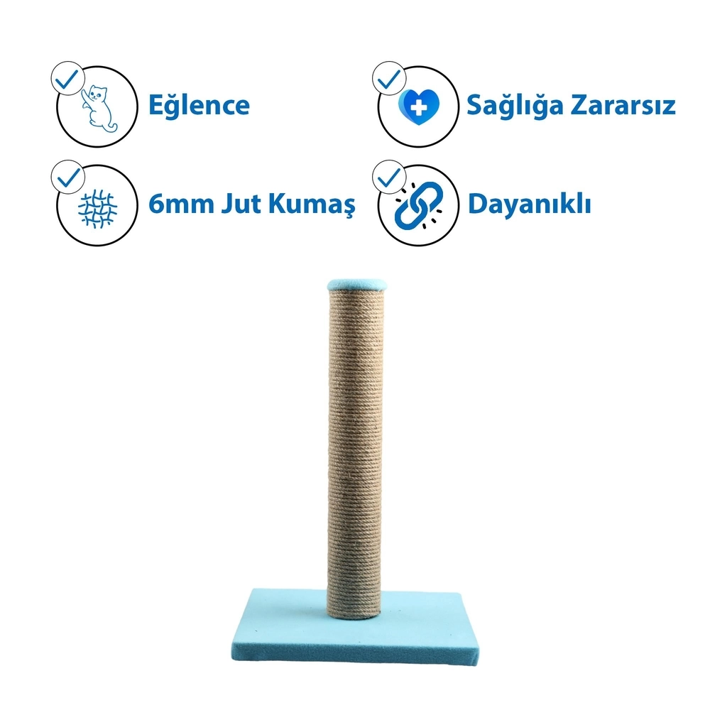 Herniks Çubuk Kedi Tırmalama Tahtası 40 Cm - Mavi - 3