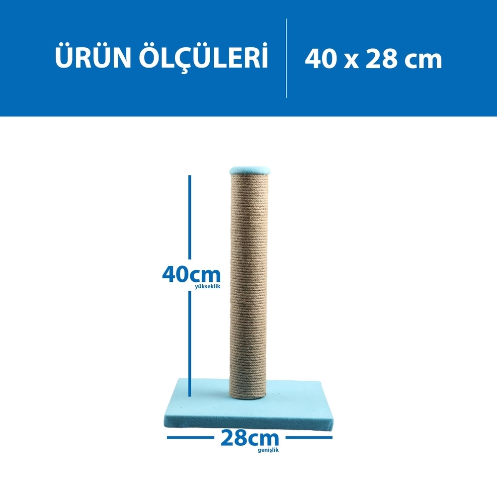 Herniks Çubuk Kedi Tırmalama Tahtası 40 Cm - Mavi - 4
