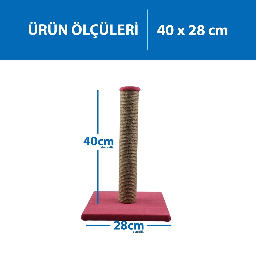 Herniks Çubuk Kedi Tırmalama Tahtası 40 Cm - Pembe - 3