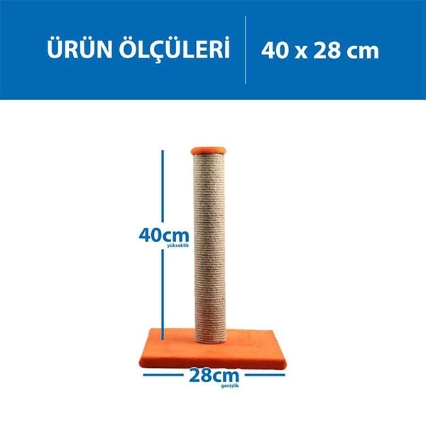 Herniks Çubuk Kedi Tırmalama Tahtası 40 Cm - Turuncu - 2