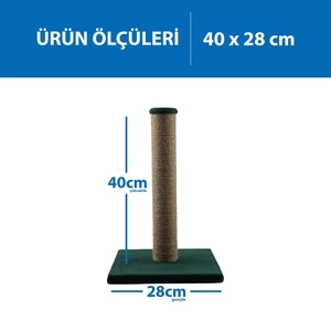 Herniks Çubuk Kedi Tırmalama Tahtası 40 Cm - Yeşil - 3