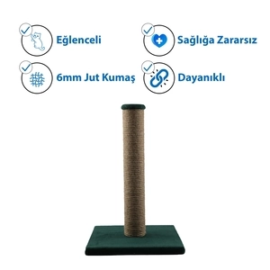Herniks Çubuk Kedi Tırmalama Tahtası 40 Cm - Yeşil - 4