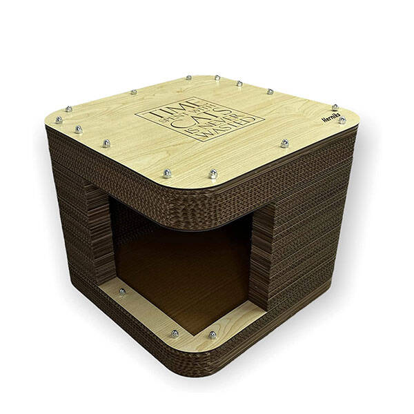 Herniks Doğal Kedi Otlu Kedi Tırmalama Evi 39x39x34 cm - HR2003 - 1