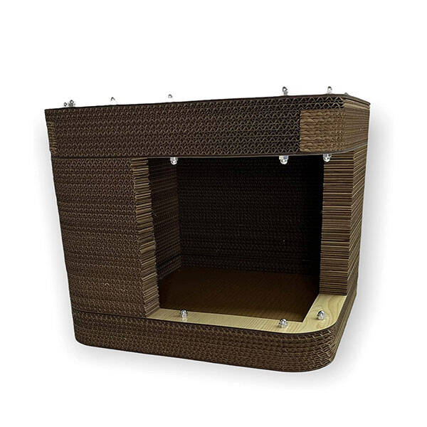 Herniks Doğal Kedi Otlu Kedi Tırmalama Evi 39x39x34 cm - HR2003 - 3