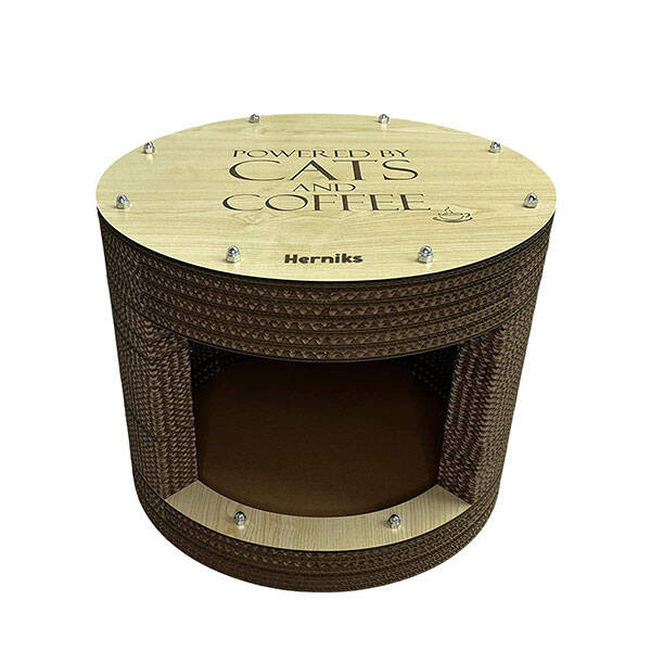 Herniks Doğal Kedi Otlu Kedi Tırmalama Evi 40x40x33 Cm - HR2004 - 1