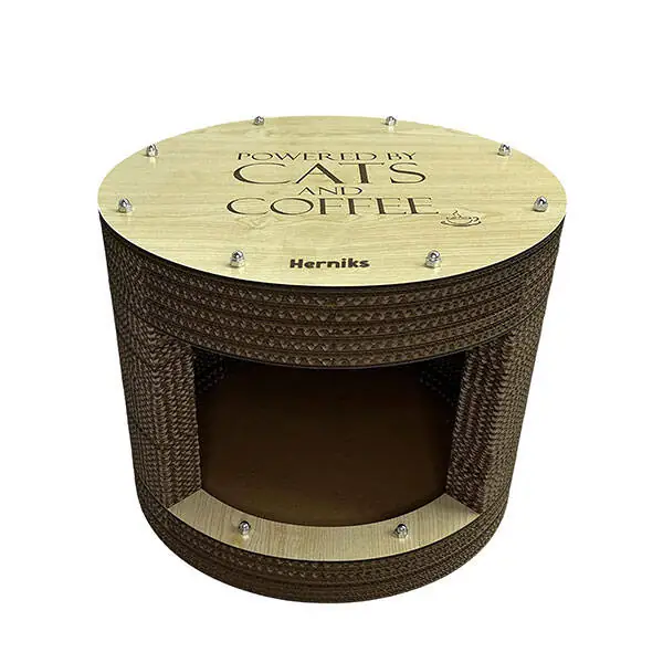 Herniks Doğal Kedi Otlu Kedi Tırmalama Evi 40x40x33 Cm - HR2004 - 1