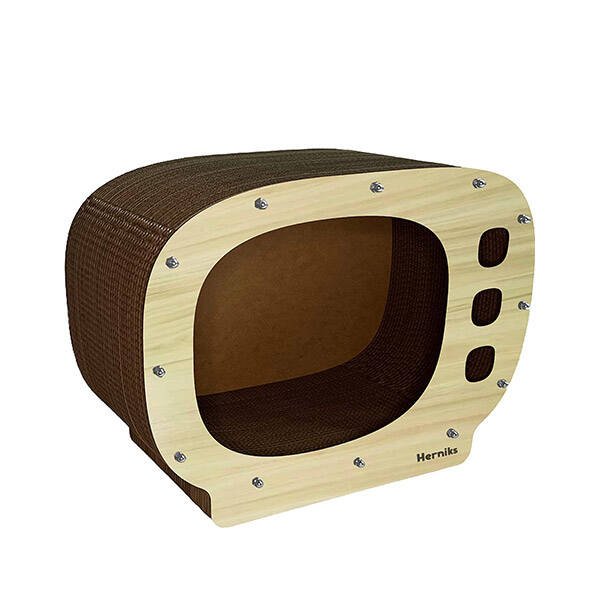 Herniks Doğal Kedi Otlu Kedi Tırmalama Evi 50x37x27 cm - HR2006 - 1