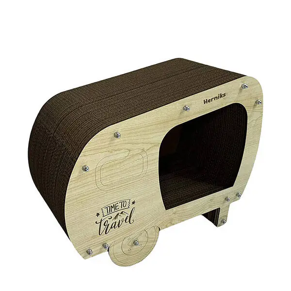 Herniks Doğal Kedi Otlu Kedi Tırmalama Evi 50x39x37 cm - HR2005 - 1