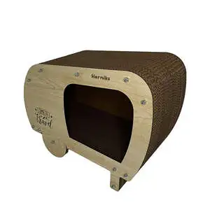 Herniks Doğal Kedi Otlu Kedi Tırmalama Evi 50x39x37 cm - HR2005 - 4