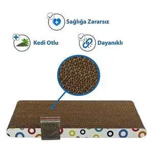 Herniks Doğal Kedi Otlu Kedi Tırmalama Kartonu 37 cm - HR2017C - 3