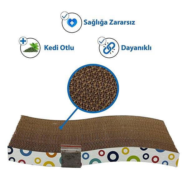 Herniks Doğal Kedi Otlu Kedi Tırmalama Kartonu 43 cm - HR2015C - 3