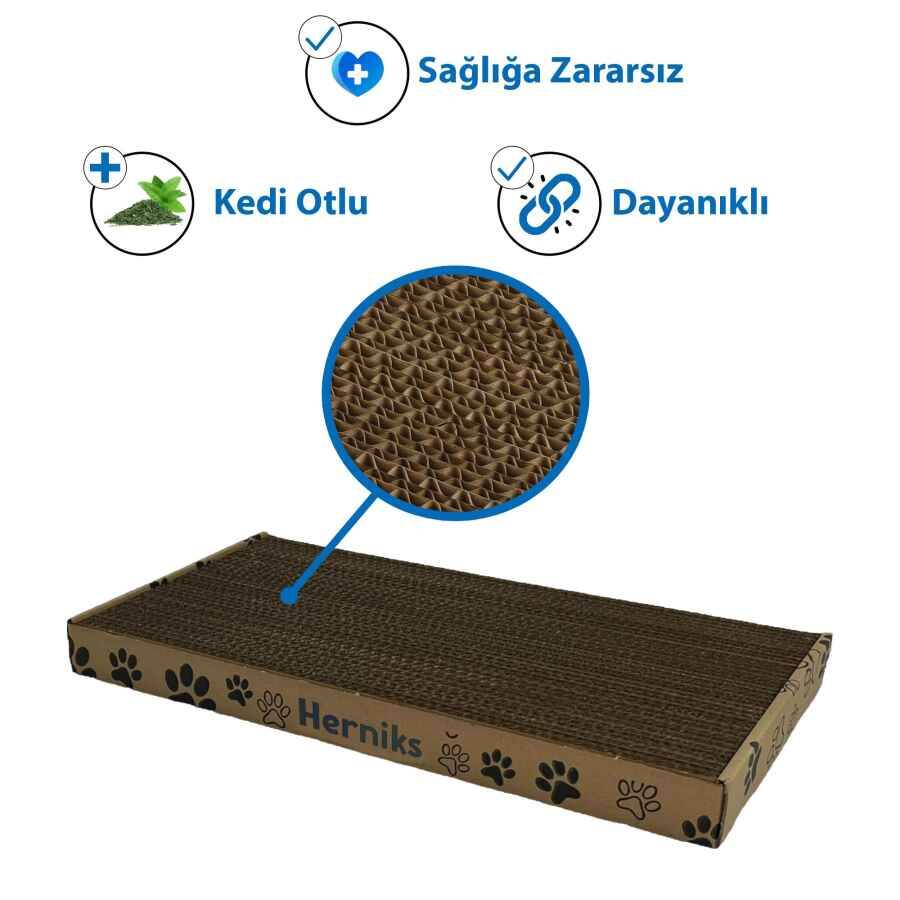 Herniks Doğal Kedi Otlu Kedi Tırmalama Kartonu 44 Cm - HR2011 - 4