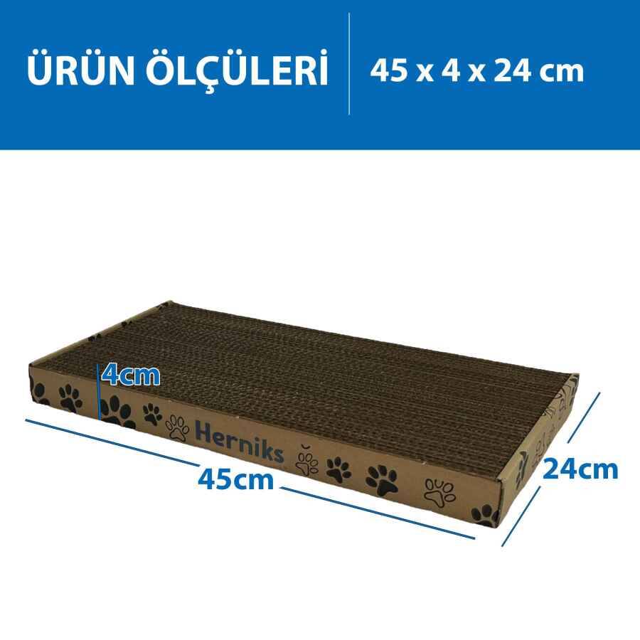 Herniks Doğal Kedi Otlu Kedi Tırmalama Kartonu 44 Cm - HR2011 - 3