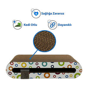 Herniks Doğal Kedi Otlu Kedi Tırmalama Kartonu 44 cm - HR2012C - 3