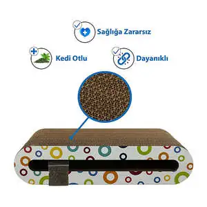 Herniks Doğal Kedi Otlu Kedi Tırmalama Kartonu 44 cm - HR2012C - 3