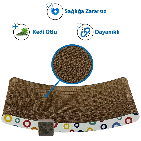 Herniks Doğal Kedi Otlu Kedi Tırmalama Kartonu 44 cm - HR2014C - 3