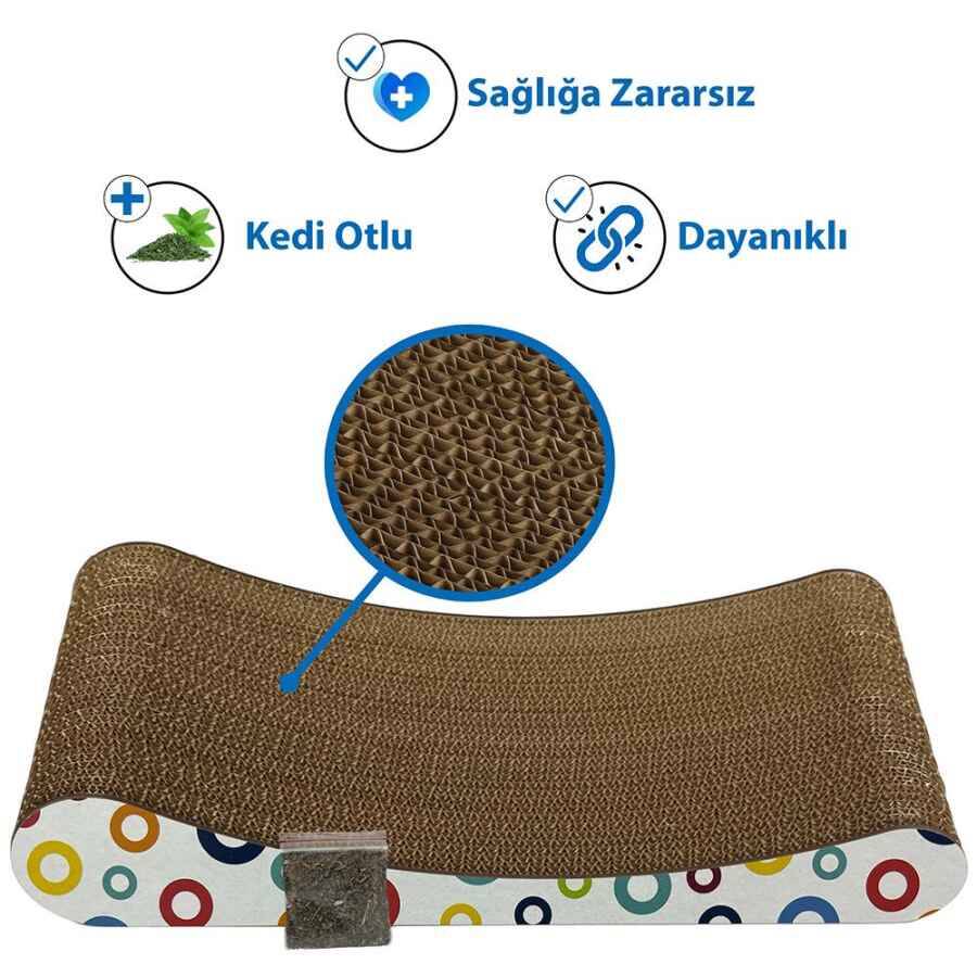 Herniks Doğal Kedi Otlu Kedi Tırmalama Kartonu 44 Cm - HR2018C - 3
