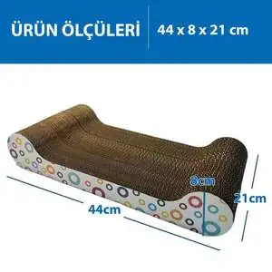 Herniks Doğal Kedi Otlu Kedi Tırmalama Kartonu 44 Cm - HR2019C - 2