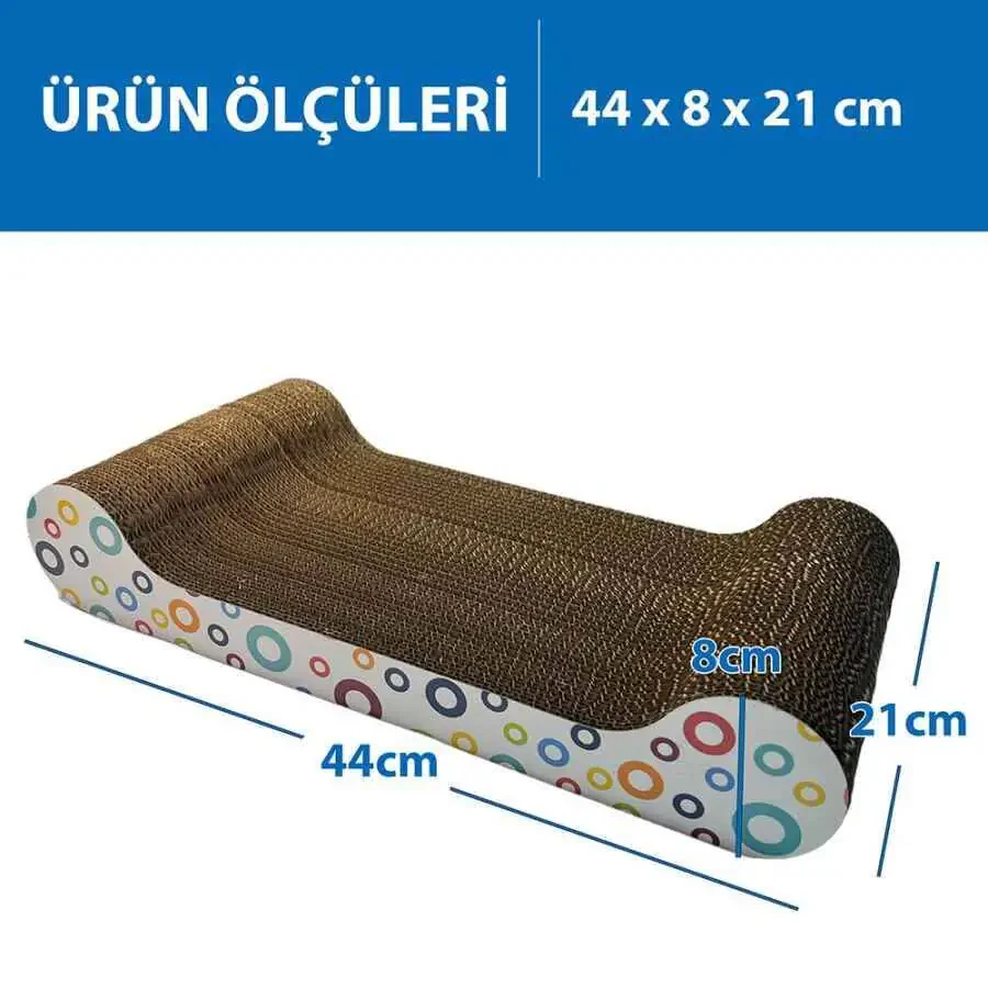 Herniks Doğal Kedi Otlu Kedi Tırmalama Kartonu 44 Cm - HR2019C - 2