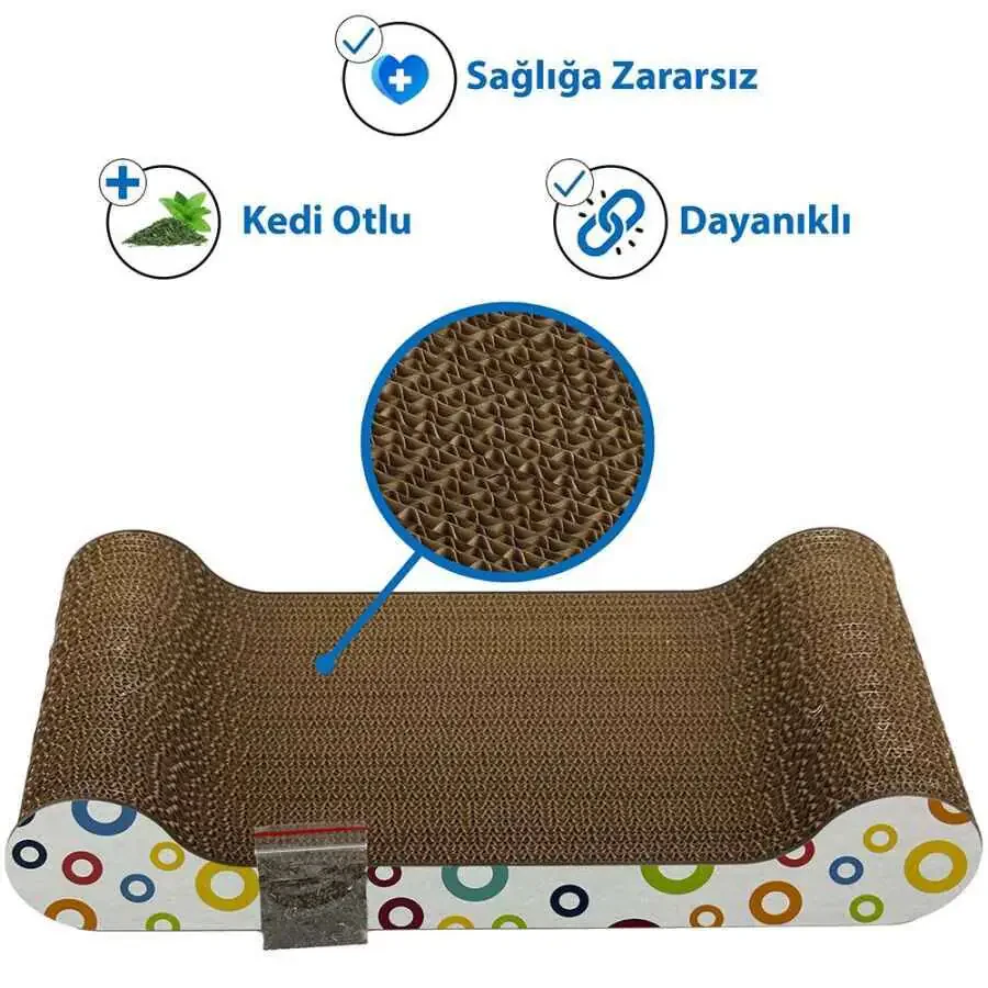 Herniks Doğal Kedi Otlu Kedi Tırmalama Kartonu 44 Cm - HR2019C - 3