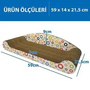 Herniks Doğal Kedi Otlu Kedi Tırmalama Kartonu 59 Cm - HR2027C - 2